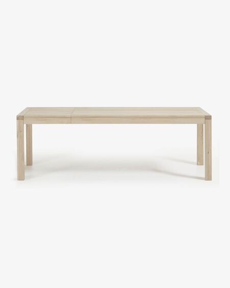 Mesa extensible Briva chapa de roble acabado blanqueado 200 (280) x 100 cm