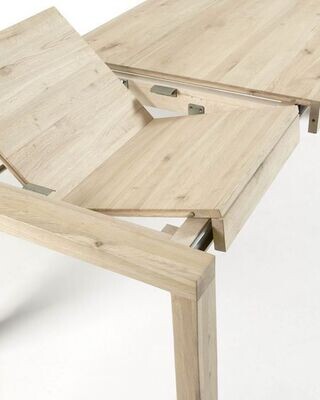 Mesa extensible Briva chapa de roble acabado blanqueado 200 (280) x 100 cm