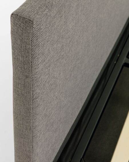 Cama con canapé Nahiri gris 160 x 200 cm