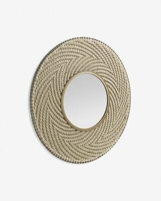Espejo Klevin de acero y cuerda Ø 80 cm Espejo Klevin de acero y cuerda Ø 80 cm
