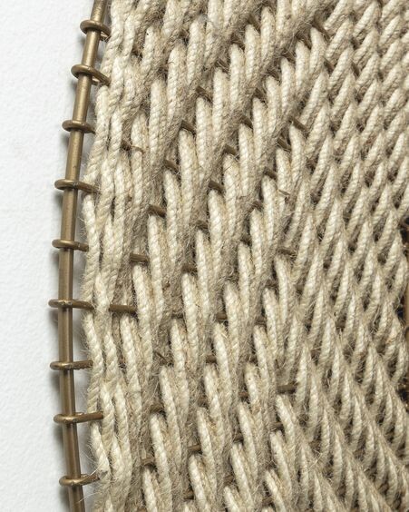 Espejo Klevin de acero y cuerda Ø 80 cm