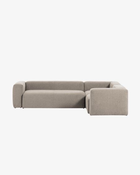 Sofá rinconero Blok 4 plazas beige 320 x 230 cm