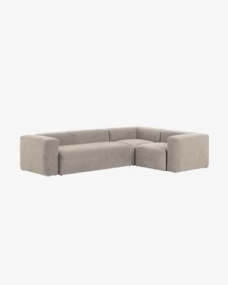 Sofá rinconero Blok 4 plazas beige 320 x 230 cm Sofá rinconero Blok 4 plazas beige 320 x 230 cm