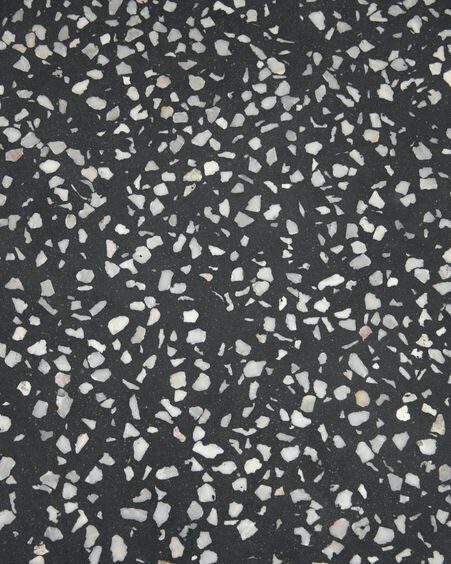 Mesa redonda Tella terrazo negro Ø 70 cm