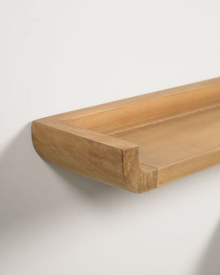 Set Shamel de 2 estantes de madera maciza de teca 50 x 5 cm