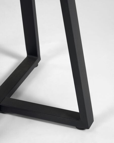 Mesa redonda Tella terrazo negro Ø 70 cm