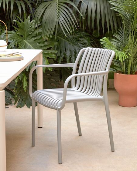 Silla de exterior Isabellini gris claro