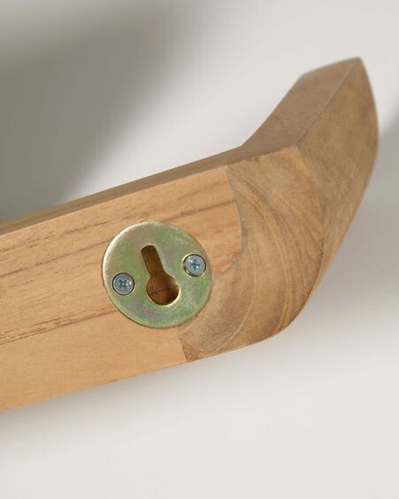 Set Shamel de 2 estantes de madera maciza de teca 50 x 5 cm