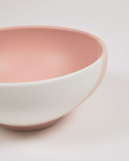Bol pequeño Sayuri de porcelana rosa y blanco