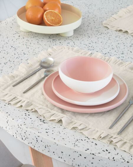 Bol pequeño Sayuri de porcelana rosa y blanco