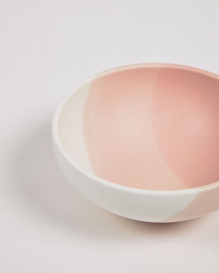 Bol pequeño Sayuri de porcelana rosa y blanco