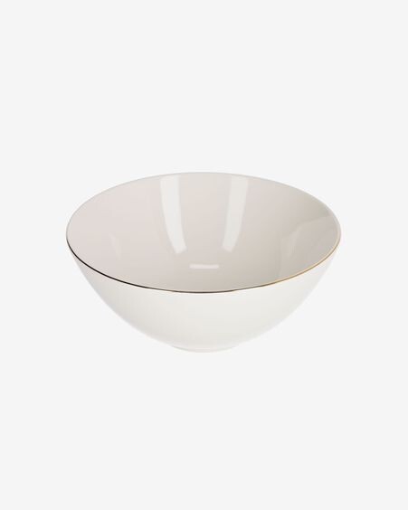 Bol mediano Taisia de porcelana blanco