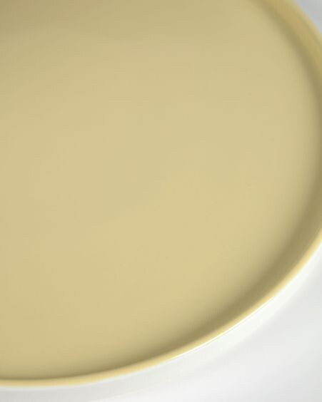 Plato plano Midori cerámica amarillo