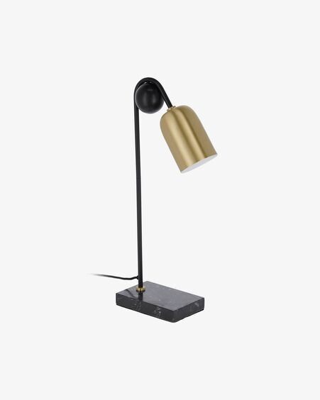 Lámpara de mesa Natsumi de metal, madera y mármol