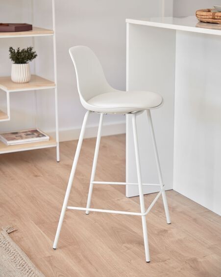Taburete Brighter blanco altura 65 cm