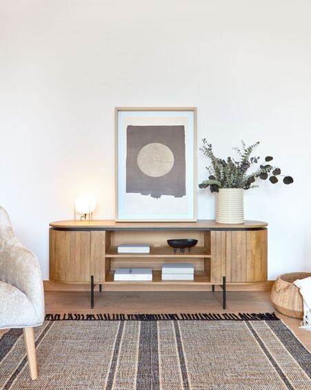 Mueble TV Licia de madera maciza de mango 160 x 56 cm