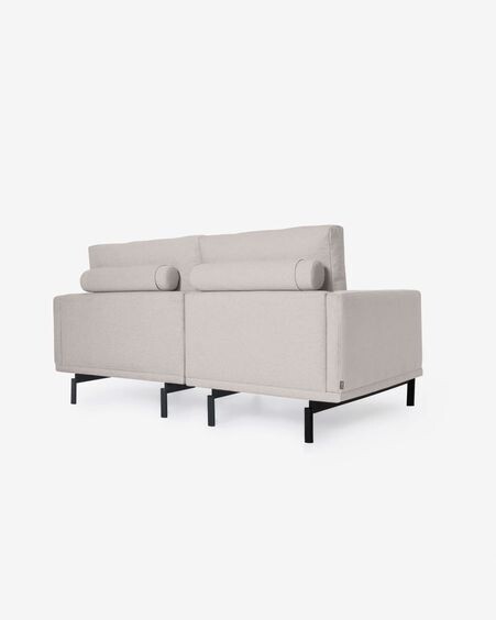 Sofá Galene 3 plazas con chaise longue derecho beige 214 cm