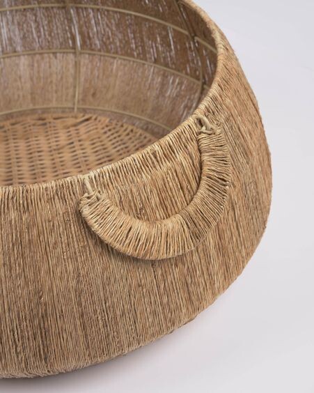 Set Estibalis de 2 cestas redondas 100% yute con acabado natural