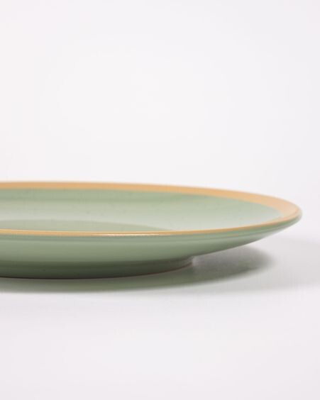 Plato plano Tilia de cerámica verde claro
