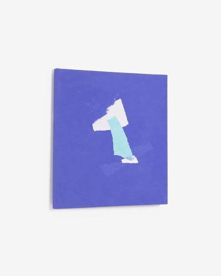 Lienzo abstracto Zoeli azul 50 x 50 cm