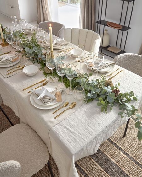 Set Adabella de 2 candelabros de aluminio dorado 6 cm y 8 cm