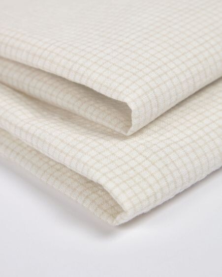 Set Erlea de 2 servilletas de algodón y lino blanco