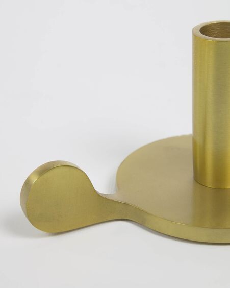 Set Adabella de 2 candelabros de aluminio dorado 6 cm y 8 cm