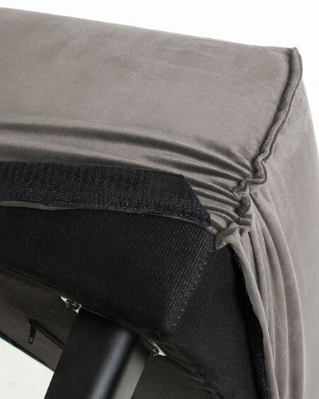 Funda banqueta Dyla terciopelo gris