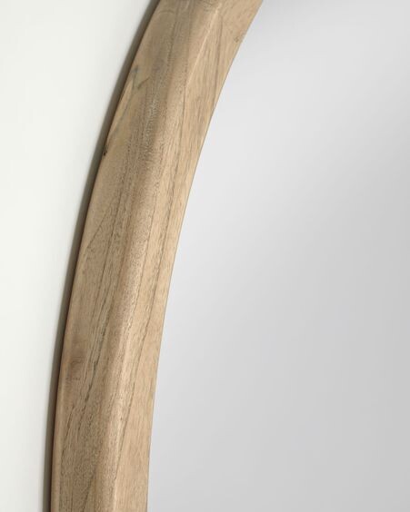 Espejo redondo Alum madera maciza mindi Ø 100 cm