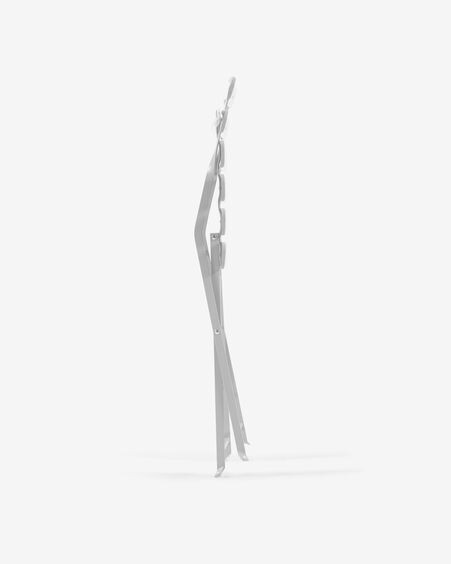 Set de exterior Alrick de mesa y 2 sillas plegables de acero gris claro