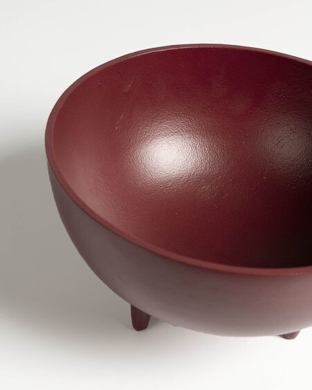 Cuenco Bintou de metal granate