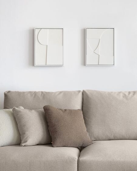 Set Beija de 2 cuadros blanco 32 x 42 cm