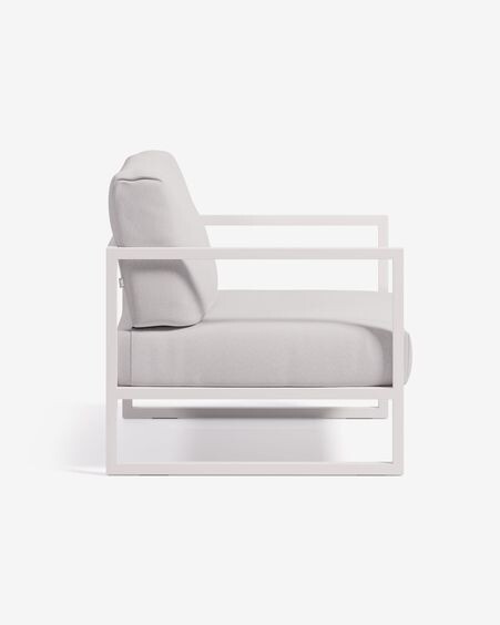 Butaca 100% exterior Comova blanco y de aluminio blanco