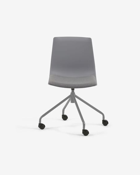 Silla de escritorio Ralfi gris con asiento gris oscuro