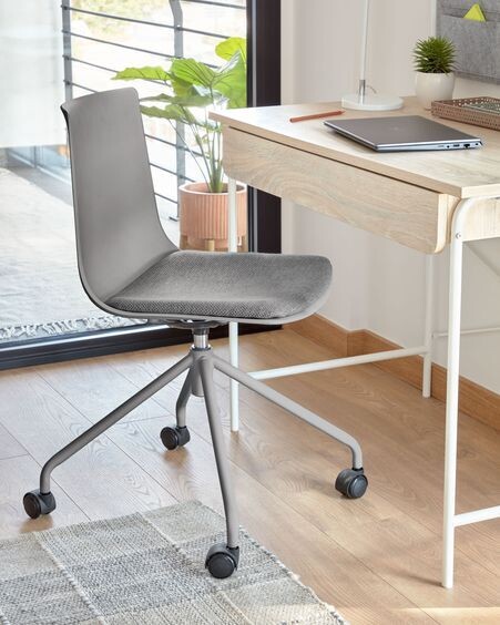 Silla de escritorio Ralfi gris con asiento gris oscuro