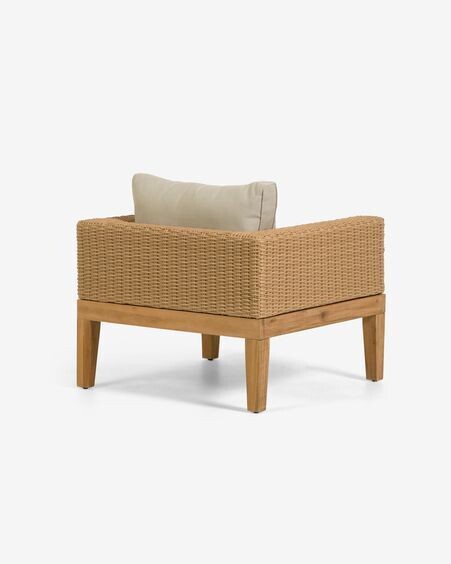 Butaca Giana madera maciza acacia y ratán FSC 100%