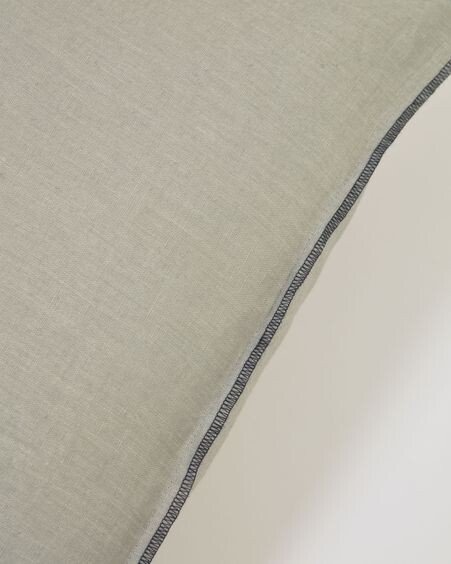 Funda cojín Elea 100% lino gris claro 45 x 45 cm