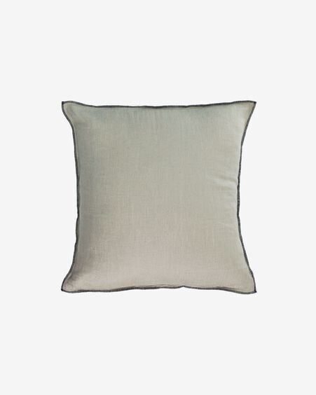 Funda cojín Elea 100% lino gris claro 45 x 45 cm