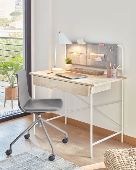 Silla de escritorio Ralfi gris con asiento gris oscuro