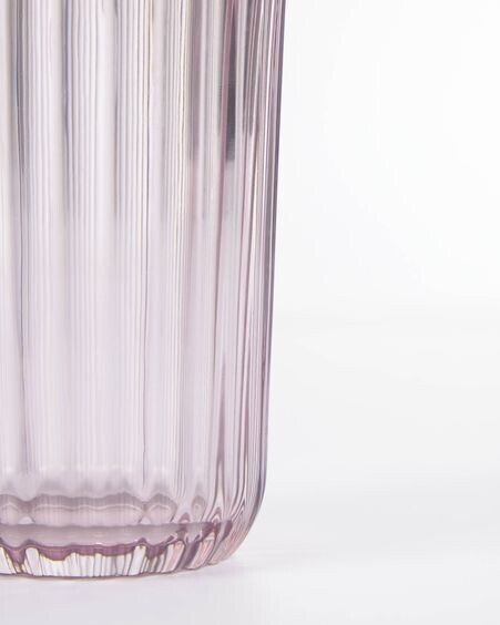 Vaso grande Savelia de vidrio rosa claro