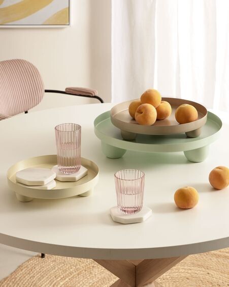 Vaso grande Savelia de vidrio rosa claro