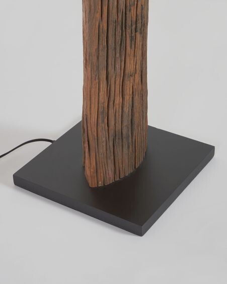 Lámpara de pie Powell de madera reciclada