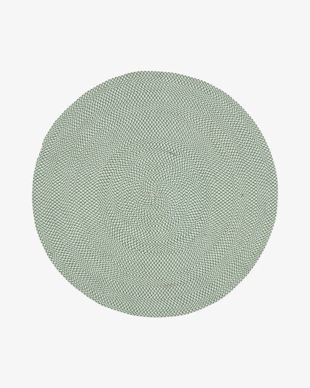 Alfombra redonda Rodhe 100% PET verde Ø 150 cm