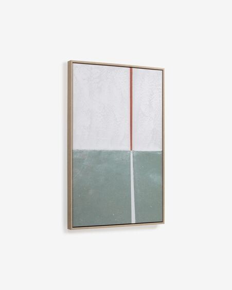 Cuadro Malvern blanco y verde 50 x 70 cm