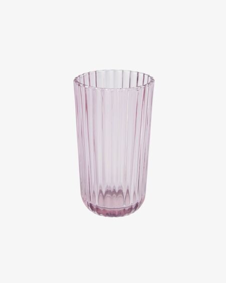 Vaso grande Savelia de vidrio rosa claro