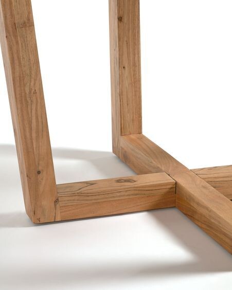 Mesa redonda Nahla de madera maciza de acacia con acabado natural Ø 120 cm