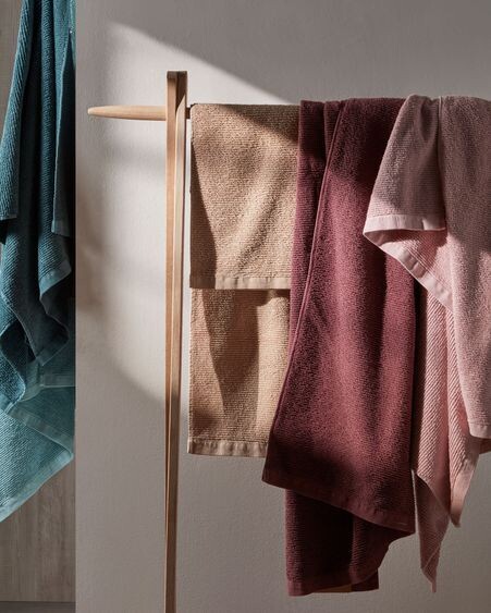Toalla de baño grande Miekki 100% algodón beige