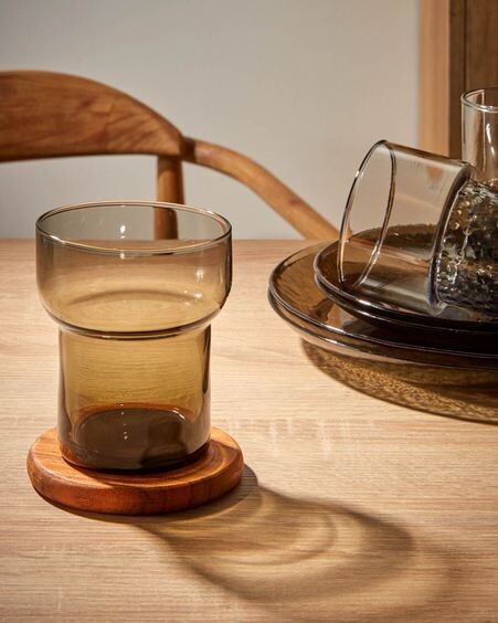 Vaso Syna grande de cristal gris