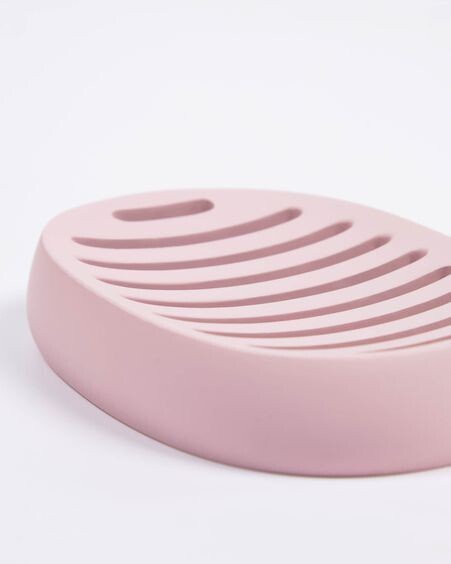 Jabonera Chia de poliresina rosa