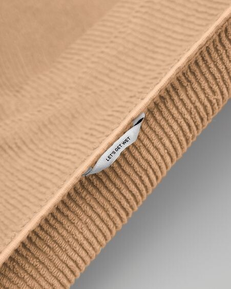 Toalla de baño grande Miekki 100% algodón beige